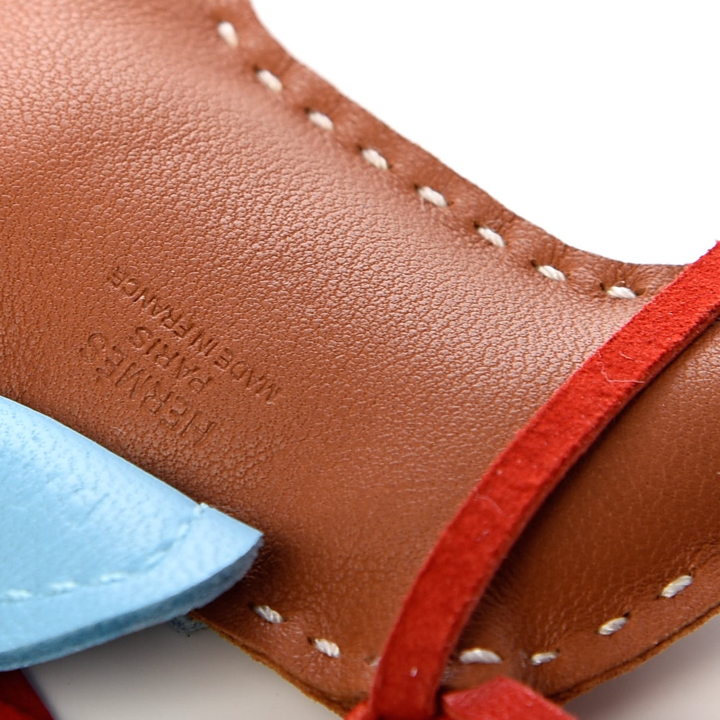 Milo Lambskin Grigri Rodeo Horse Bag Charm PM Sesame Rouge Indien Celeste