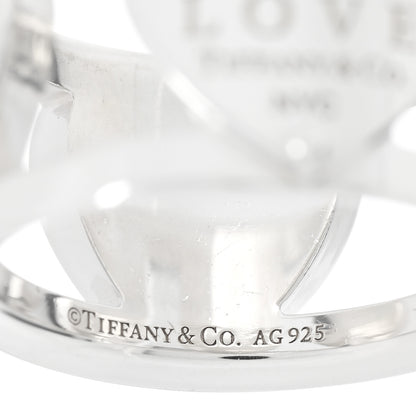 Tiffany Sterling Silver Return to Tiffany Heart Wide Band Ring 51 5.75 4 of 4