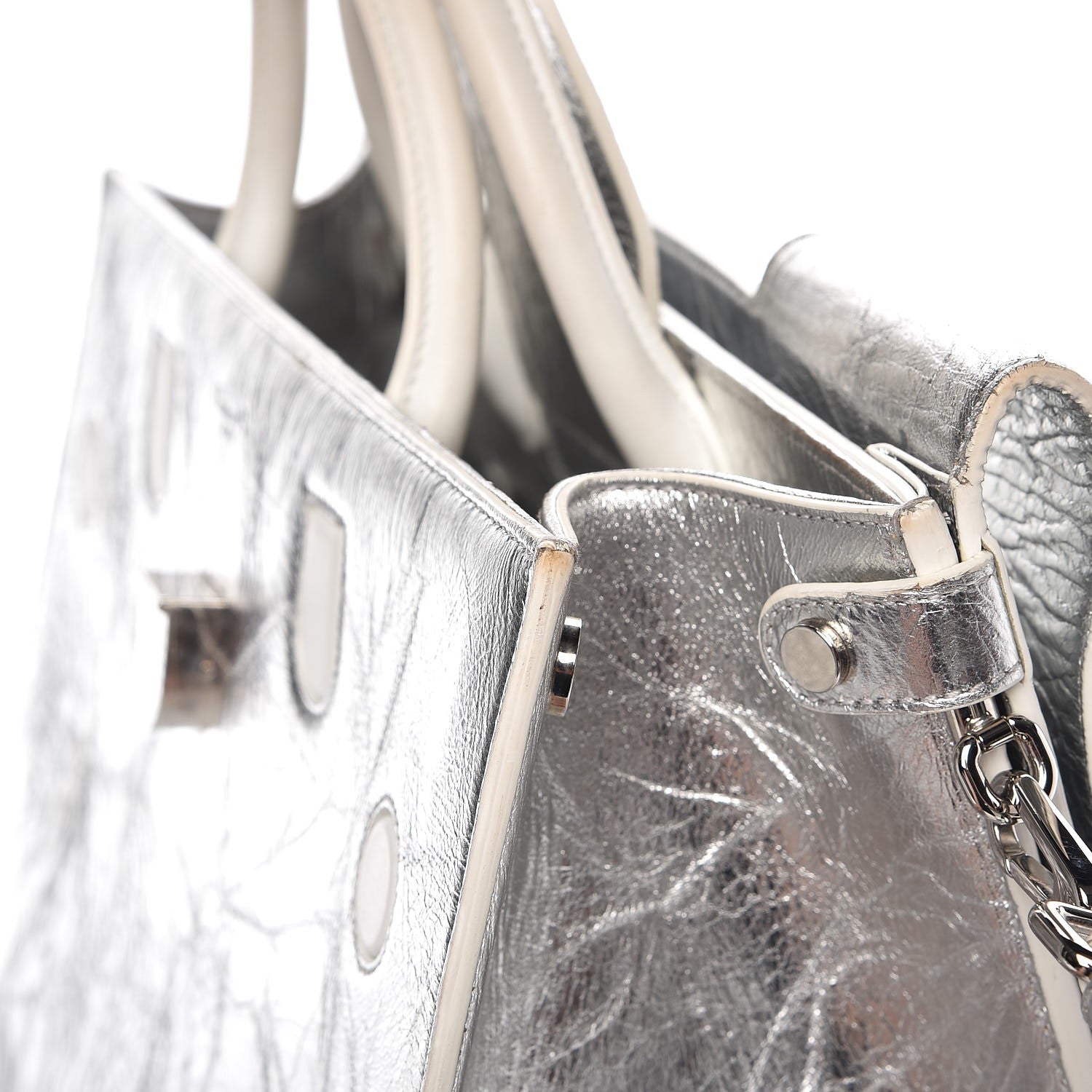 Christian Dior Metallic Calfskin Large Diorever Flap Silver 13 of 15