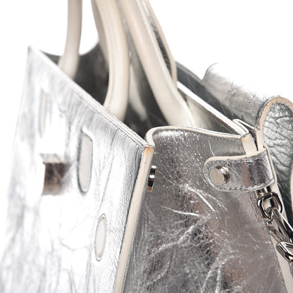 Christian Dior Metallic Calfskin Large Diorever Flap Silver 13 of 15