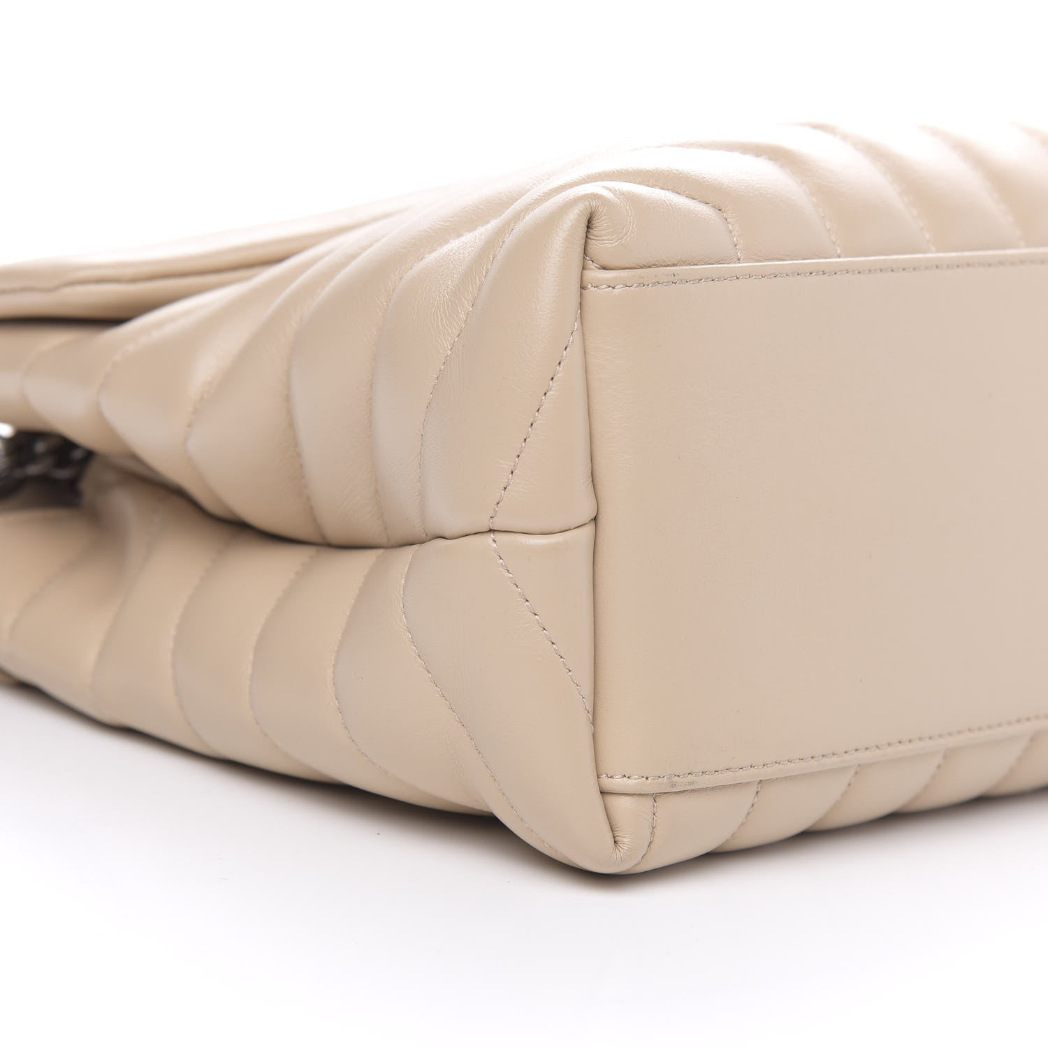 Saint Laurent Calfskin Y Quilted Monogram Medium Loulou Chain Satchel Dark Beige 8 of 11