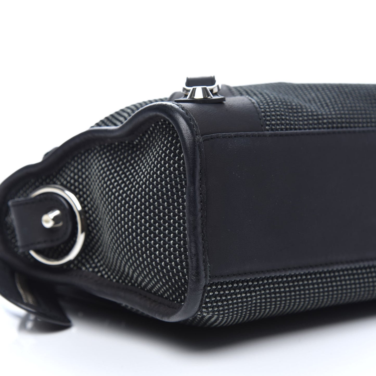 Lambskin Canvas Classic Silver Hardware Mini City Black