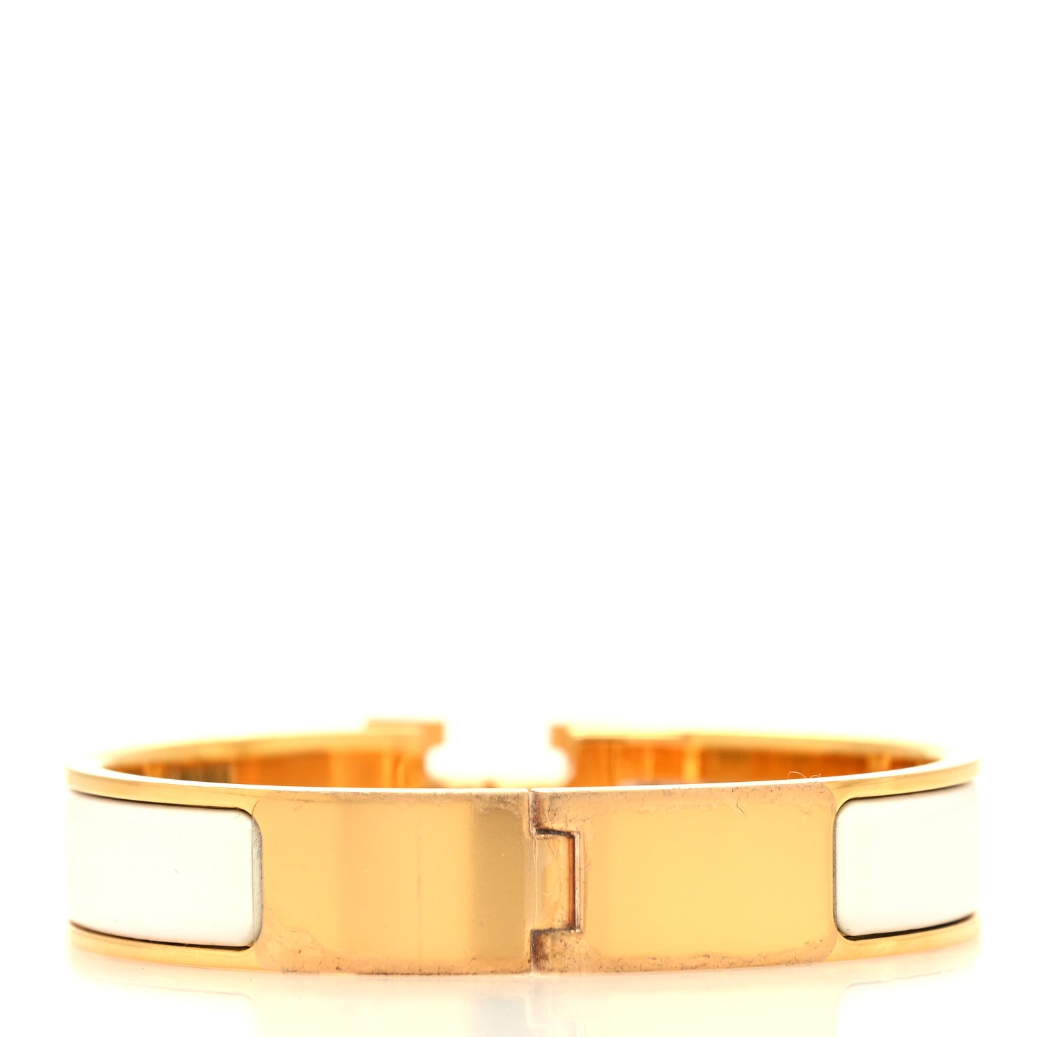 Hermes Enamel Narrow Clic Clac H Bracelet PM White 3 of 5