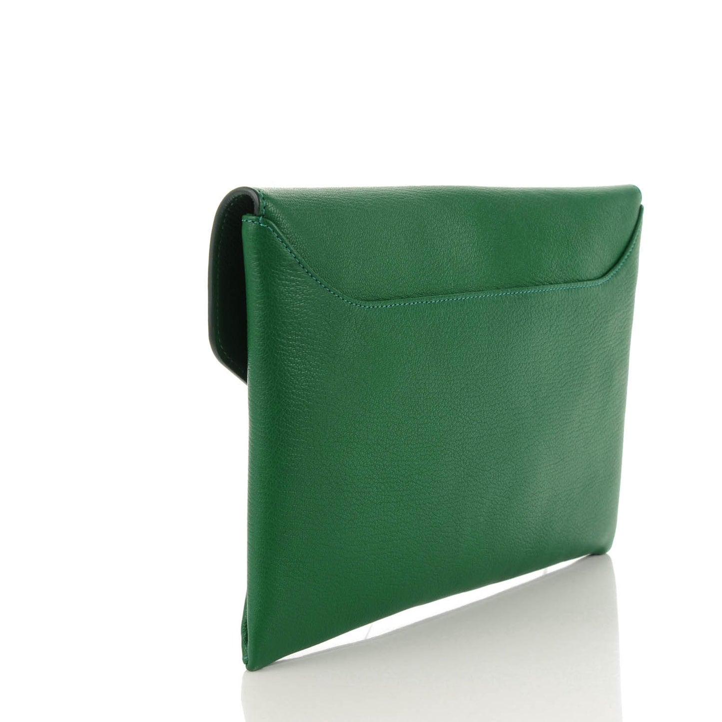 Sugar Goatskin Medium Antigona Envelope Clutch Emerald