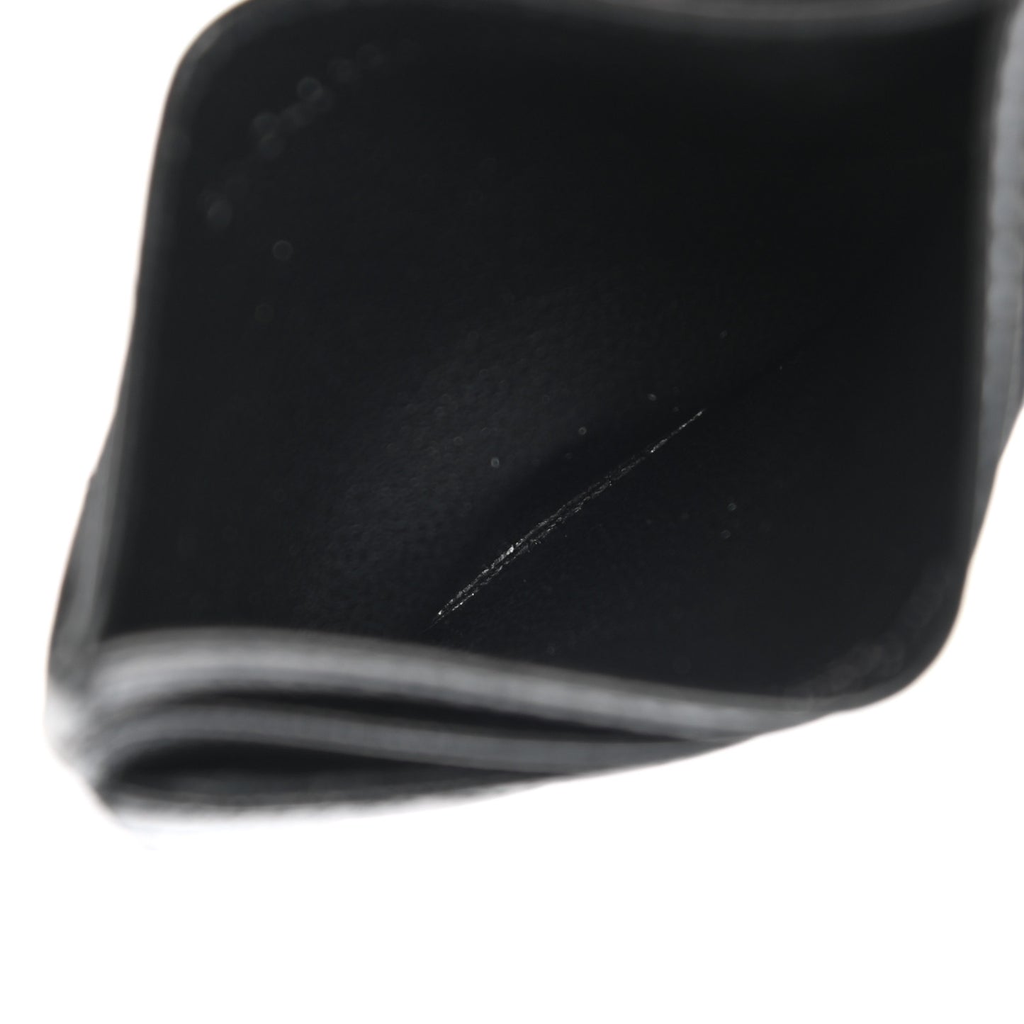 Grain De Poudre Matelasse Chevron Monogram Credit Card Case Black