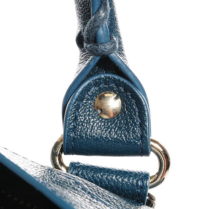Balenciaga Chevre Gold Metallic Edge Hardware City Bleu Paon 12 of 14
