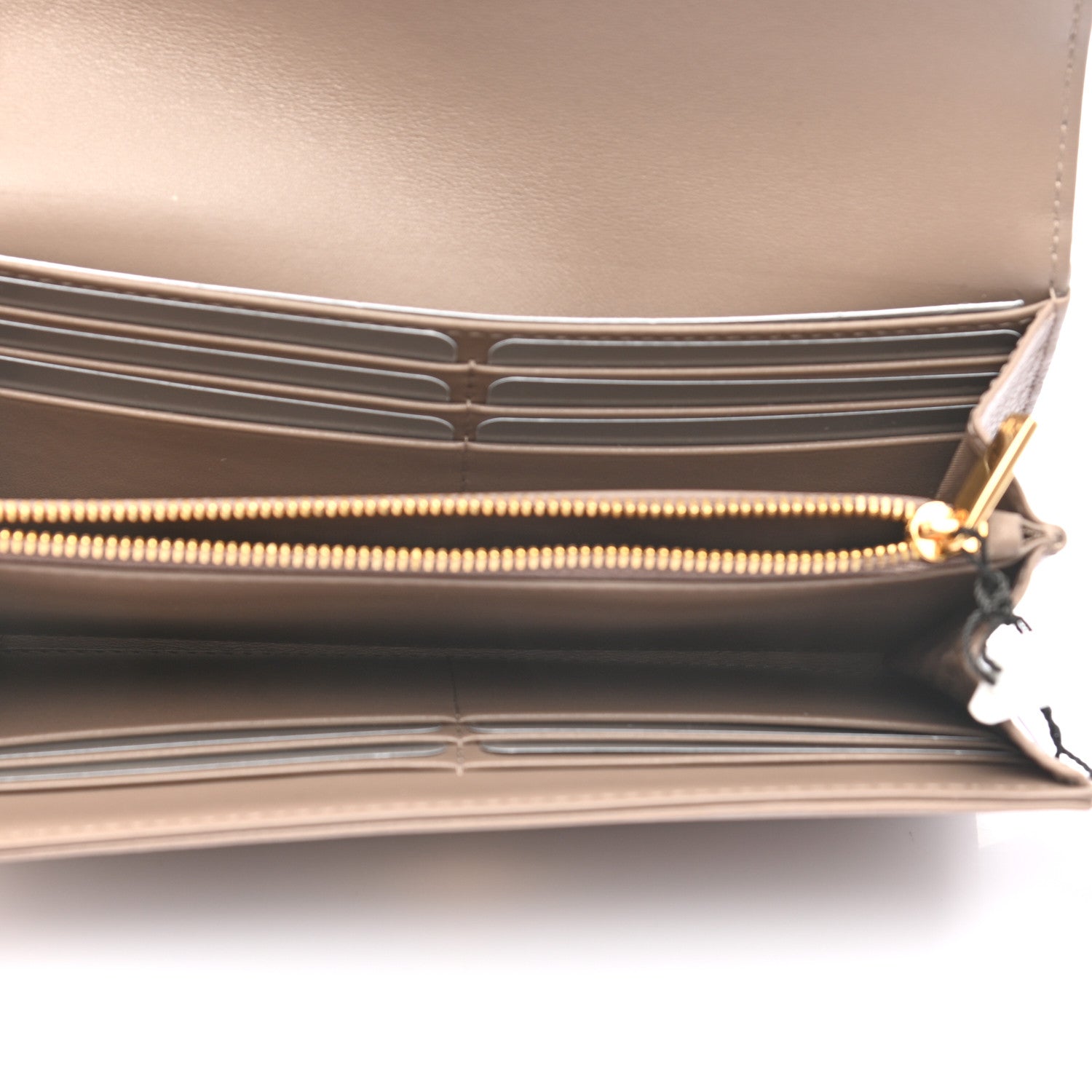 Christian Dior Supple Calfskin Cannage Caro Wallet Warm Taupe 5 of 9
