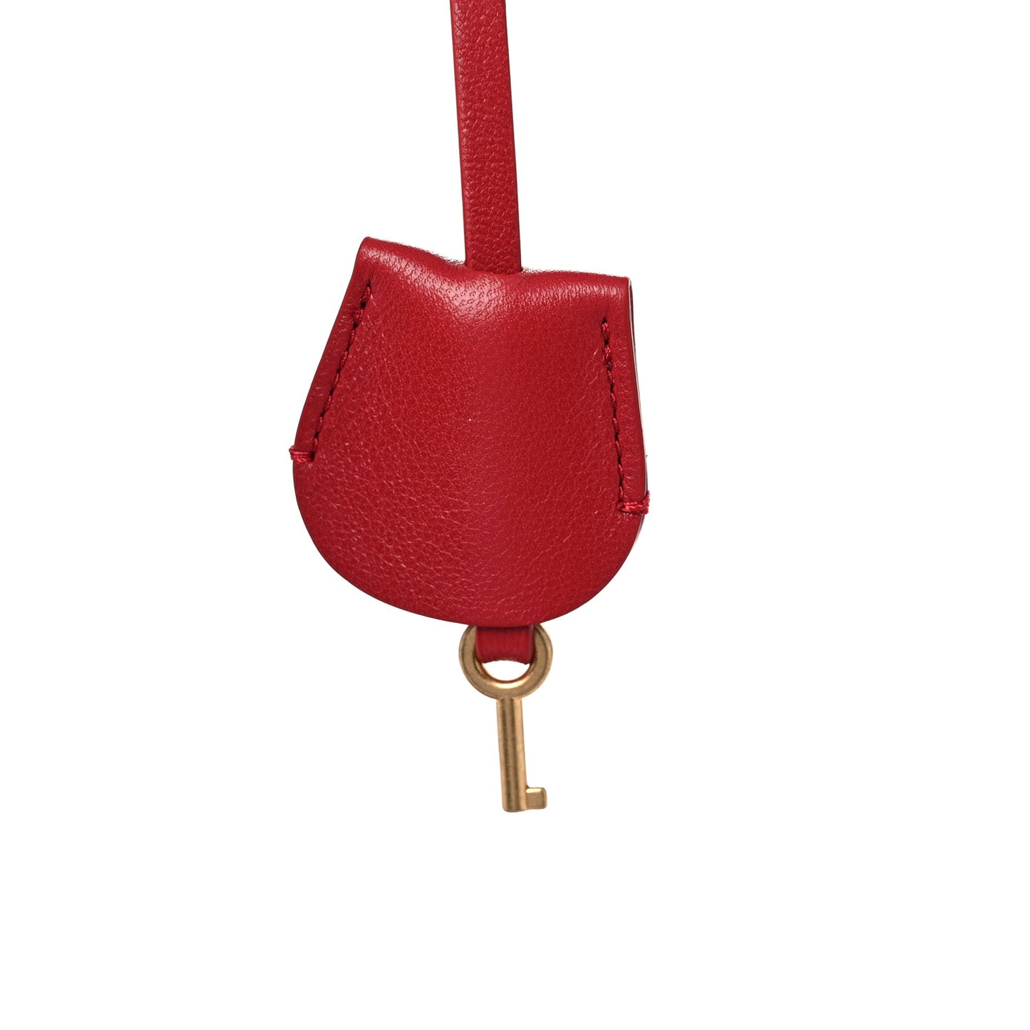 Goatskin Quilted Small CC Filigree Vanity Case Red