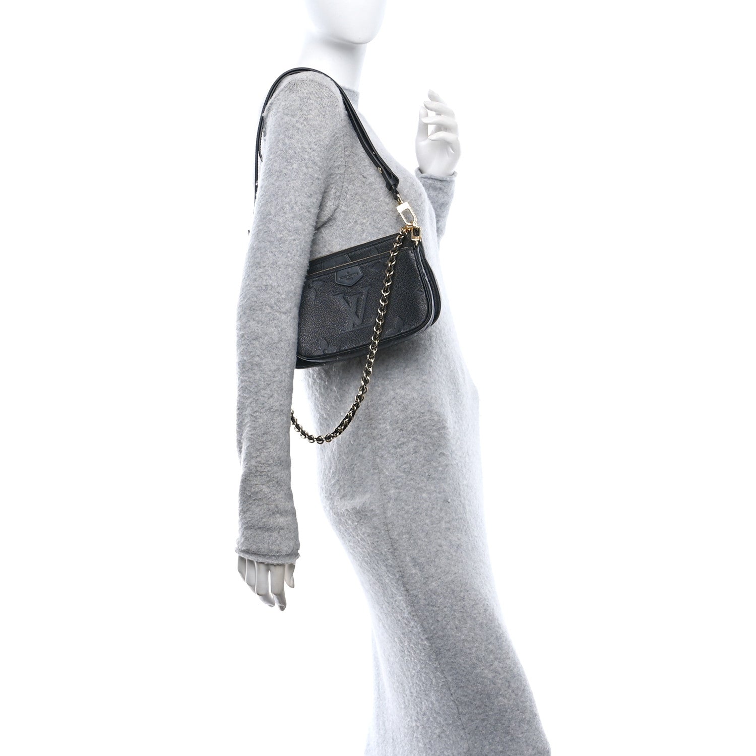 Louis Vuitton Empreinte Monogram Giant Multi Pochette Accessories Black 2 of 10