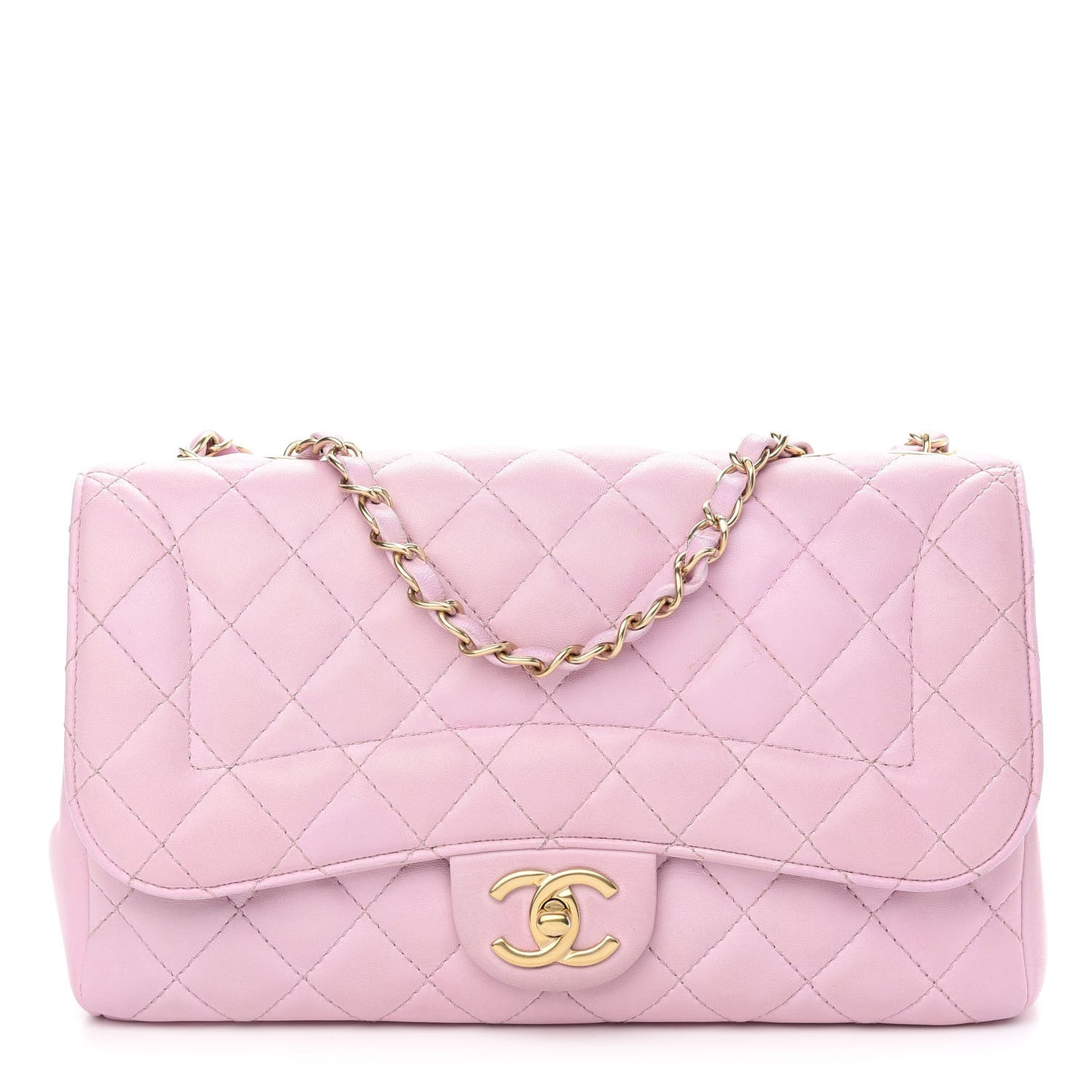 Lambskin Quilted Medium Mademoiselle Chic Flap Pink
