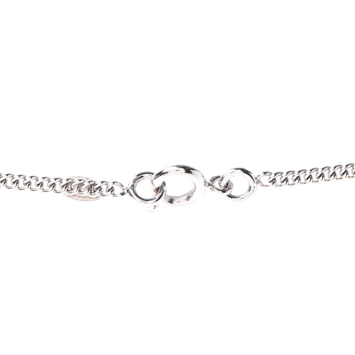 Crystal CC Necklace Silver
