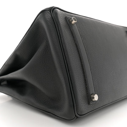 Hermes Taurillon Clemence Birkin 35 Black 9 of 15