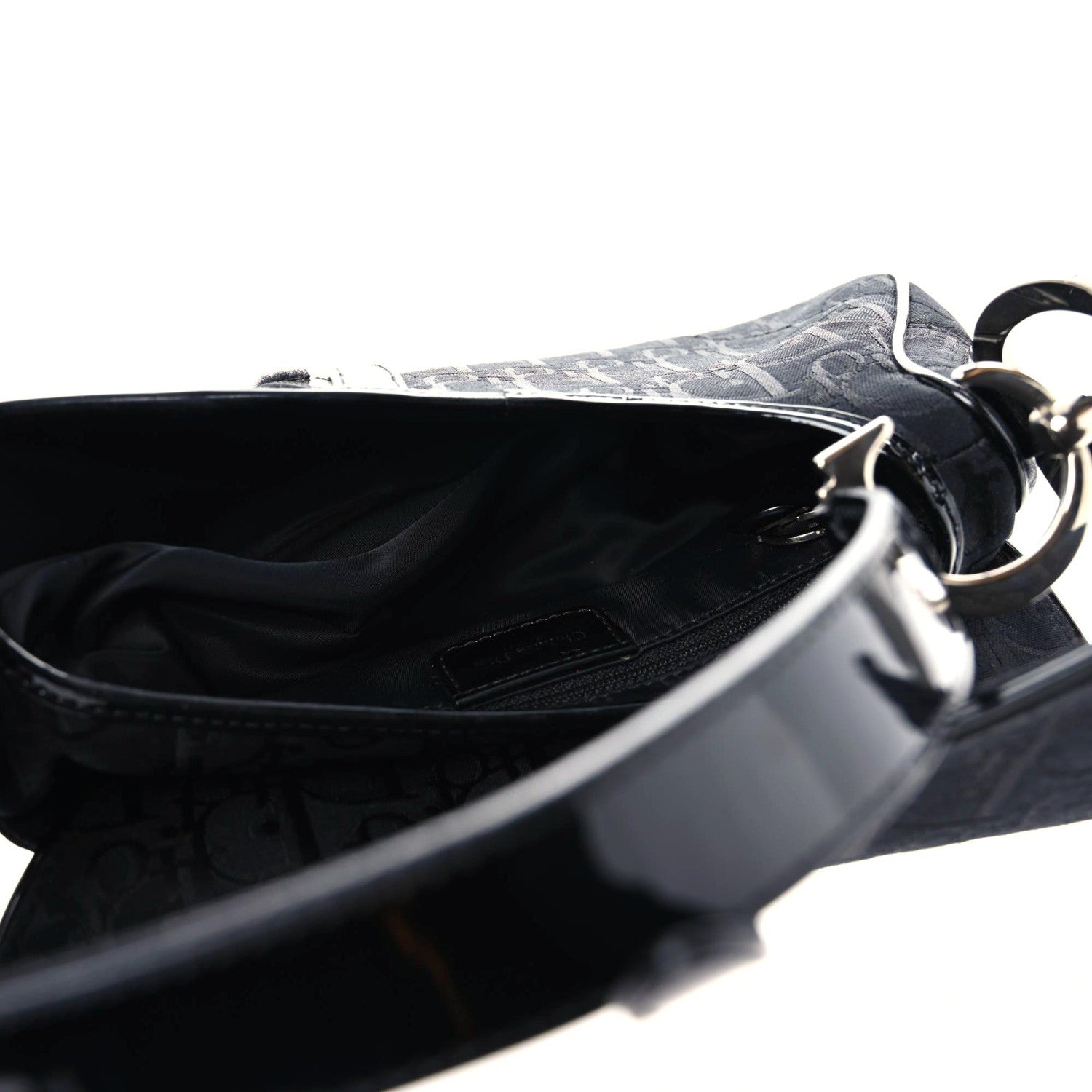 Christian Dior Monogram Saddle Bag Black 7 of 10