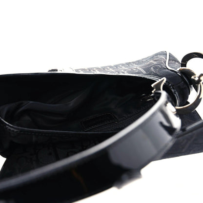 Christian Dior Monogram Saddle Bag Black 7 of 10