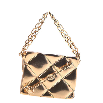 Chanel Quilted Flap Bag Brooch Gold 3 of 4