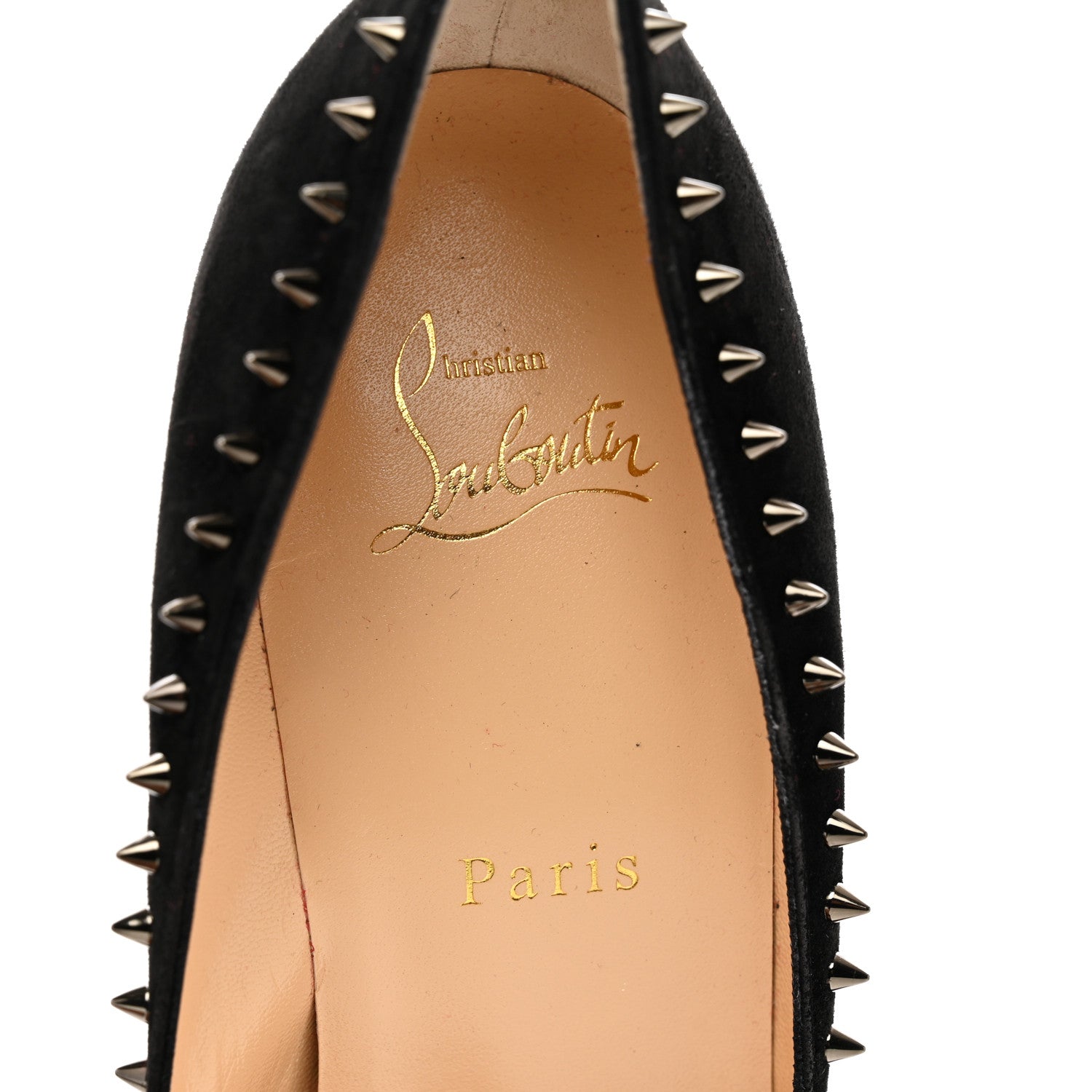 Christian Louboutin Veau Velours Anjalina 100 Pumps 40.5 Black Gun 7 of 7