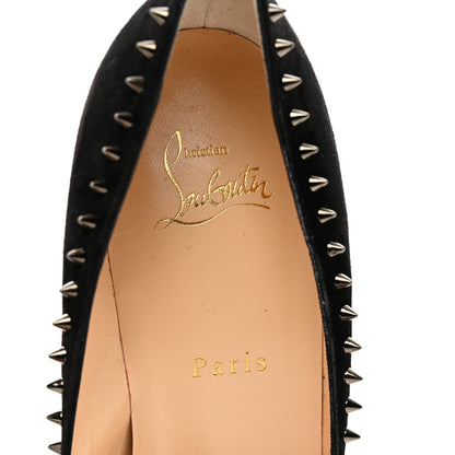 Christian Louboutin Veau Velours Anjalina 100 Pumps 40.5 Black Gun 7 of 7