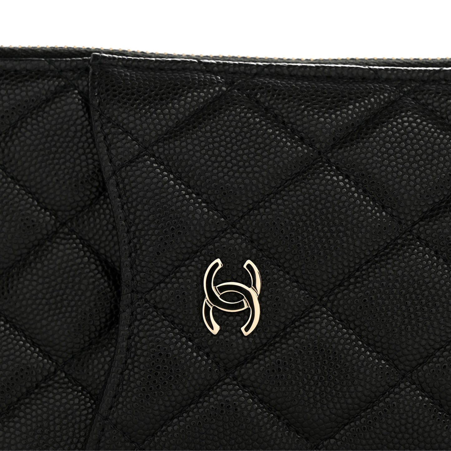 Caviar Quilted Classic iPhone Pouch Black