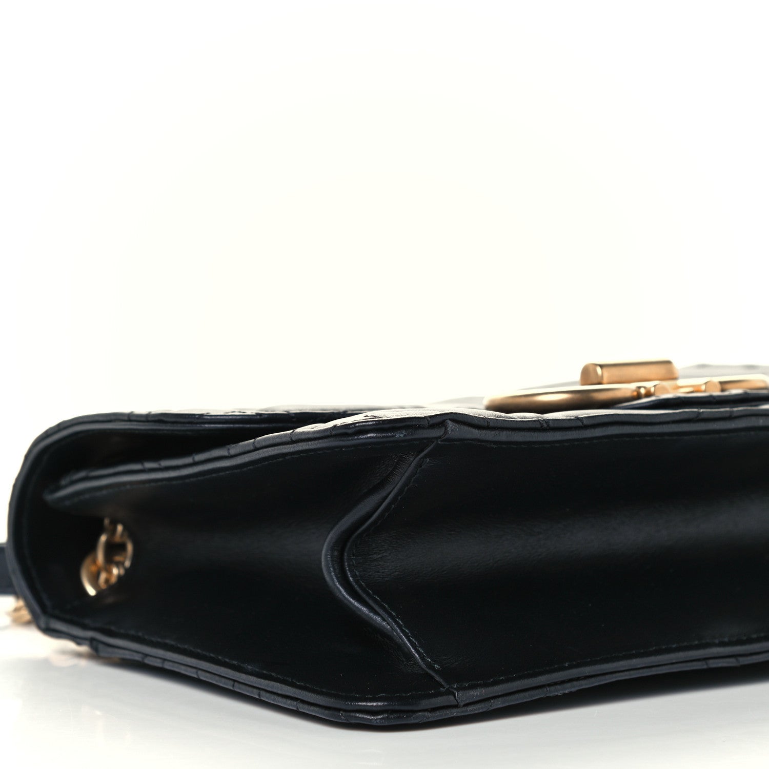 Salvatore Ferragamo Calfskin Quilted Gancini Flap Bag Black 4 of 10