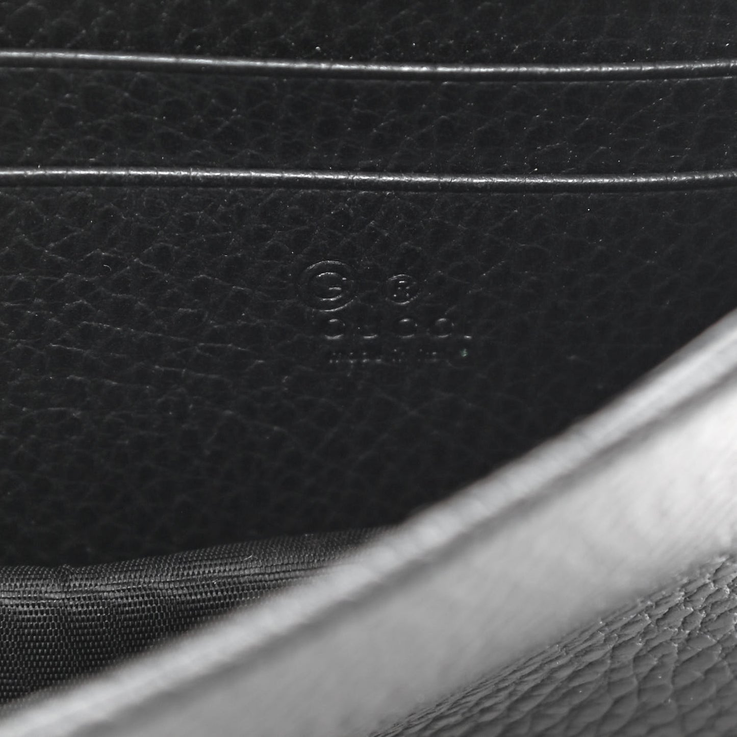Dollar Calfskin Interlocking G Chain Wallet Black