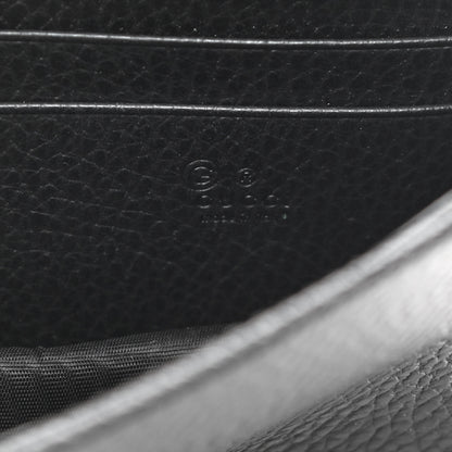 Gucci Dollar Calfskin Interlocking G Chain Wallet Black 6 of 8
