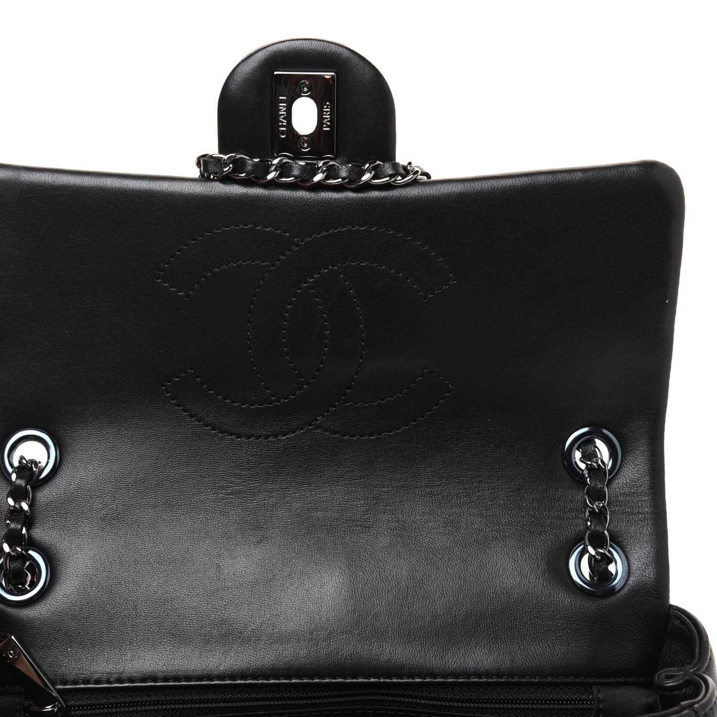 Lambskin Small CC Crossing Flap Black