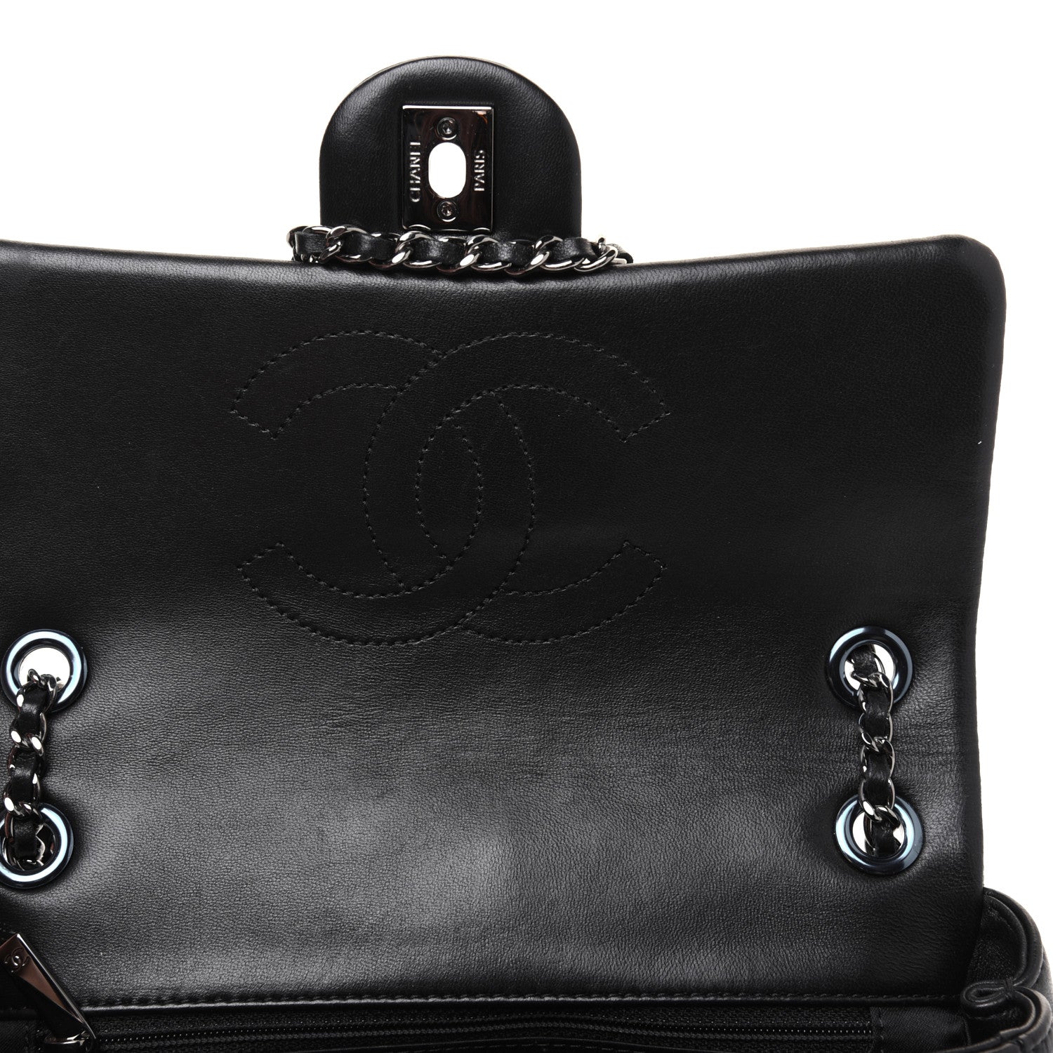 Chanel Lambskin Small CC Crossing Flap Black 10 of 17