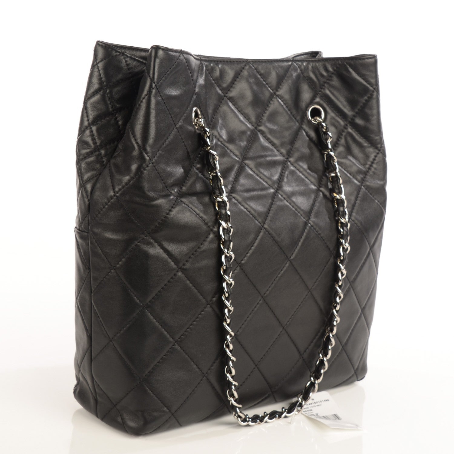 Chanel Calfskin Quilted In the Business North South Tote Black 3 of 7