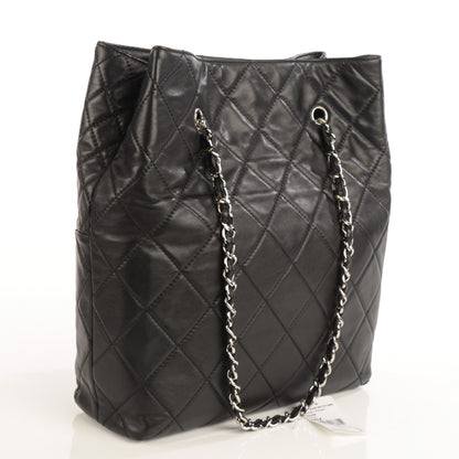 Chanel Calfskin Quilted In the Business North South Tote Black 3 of 7