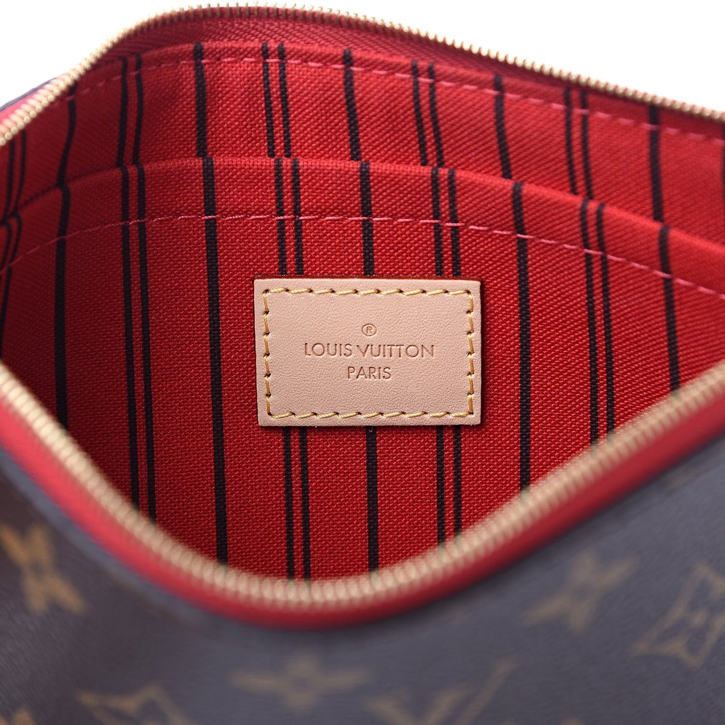 Monogram Neverfull MM GM Pochette Cherry