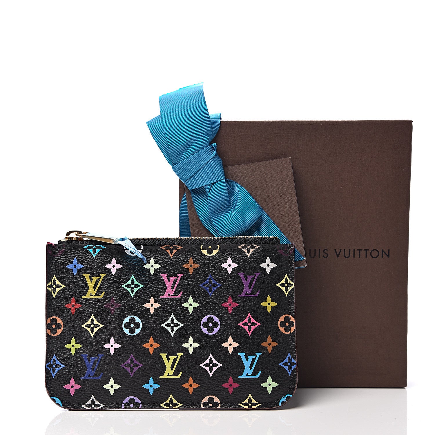 Louis Vuitton Monogram Multicolor Key Pouch Black Grenade 6 of 6