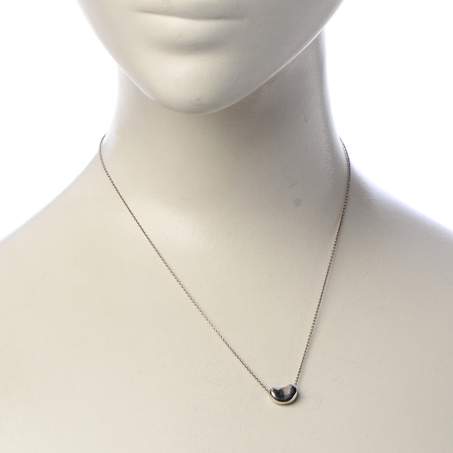 Sterling Silver 12mm Elsa Peretti Bean Pendant Necklace