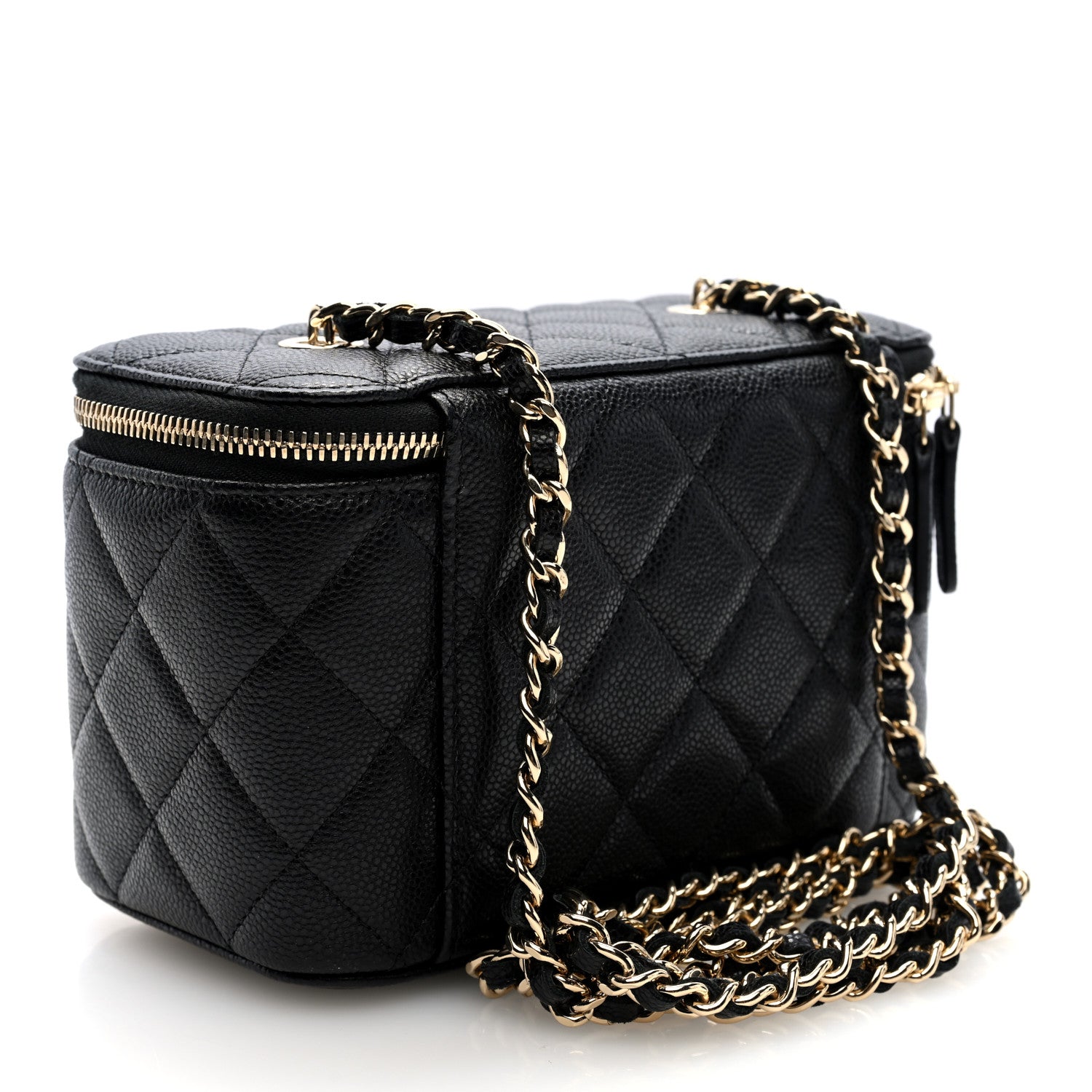Chanel Caviar Quilted Small Vanity Case With Chain Black 3 of 10