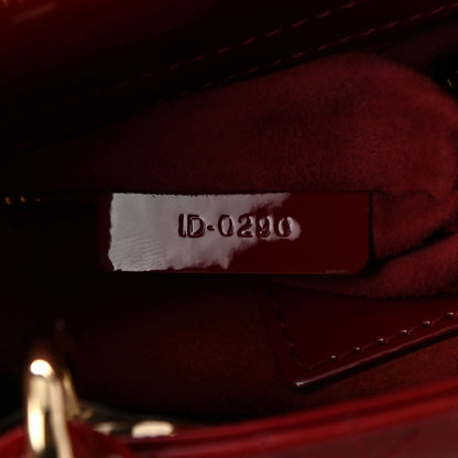 Christian Dior Patent Cannage Mini Lady Dior Red 7 of 11