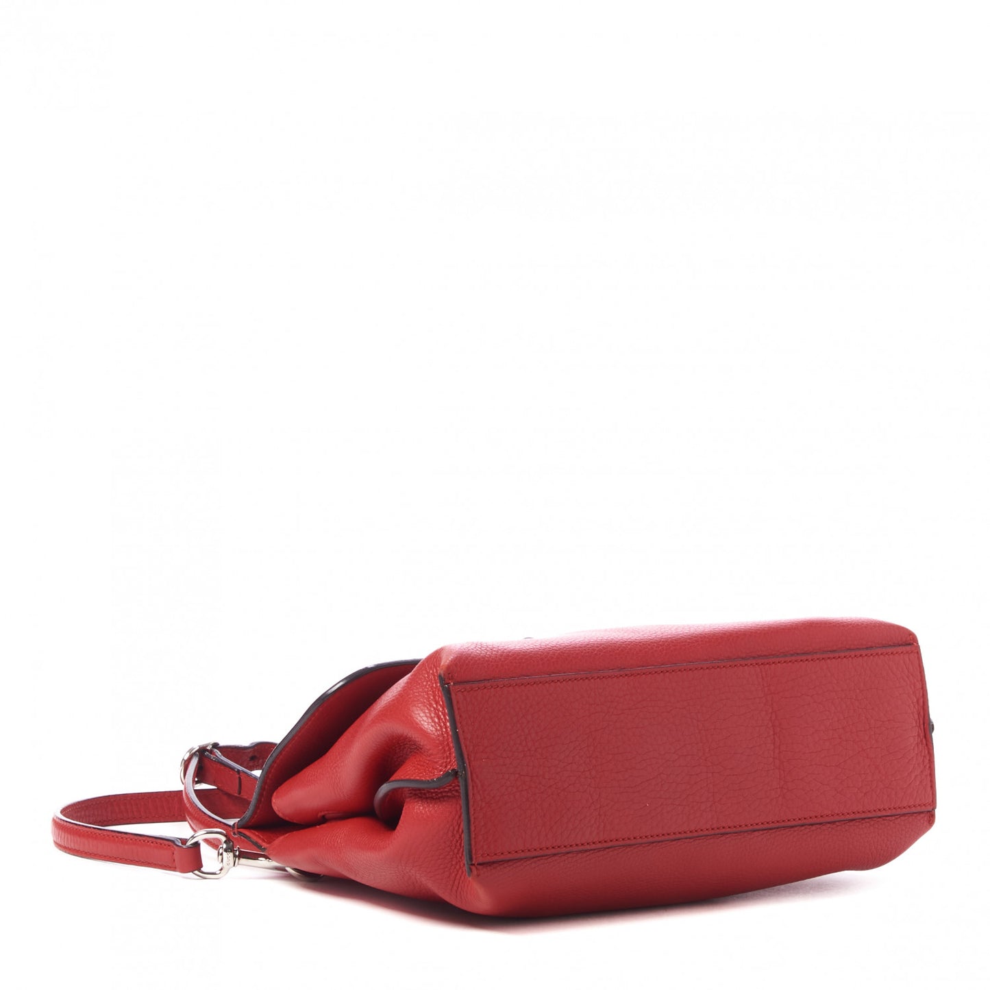 Cellarius Calfskin Small Bamboo Daily Top Handle Bag Hibiscus Red