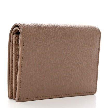 Gucci Pebbled Calfskin GG Marmont Card Case Porcelain Rose 3 of 7