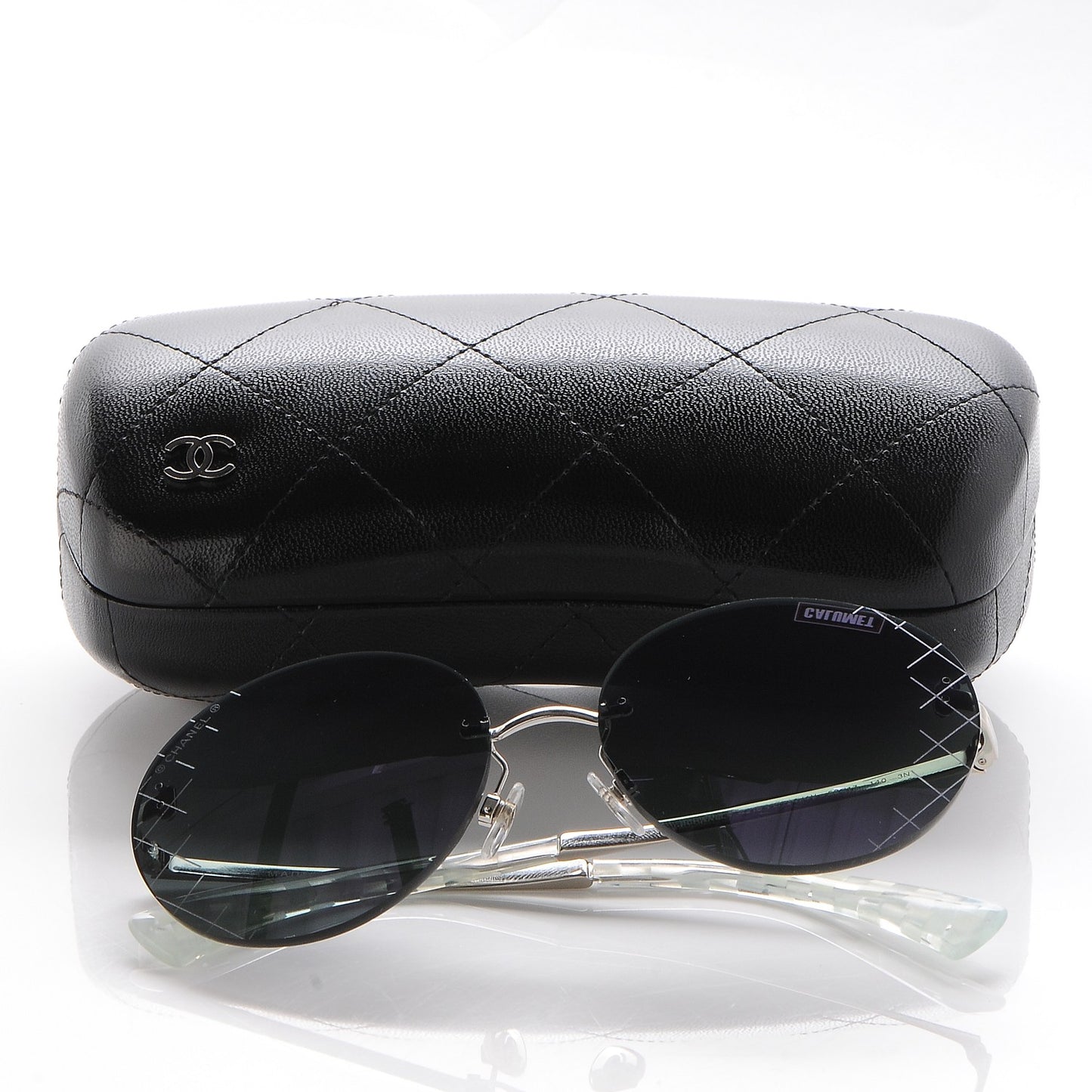 Mirrored Round Sunglasses 4216 Purple