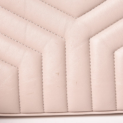 Saint Laurent Lambskin Matelasse Cosmetic Case Washed Light Pink 9 of 11