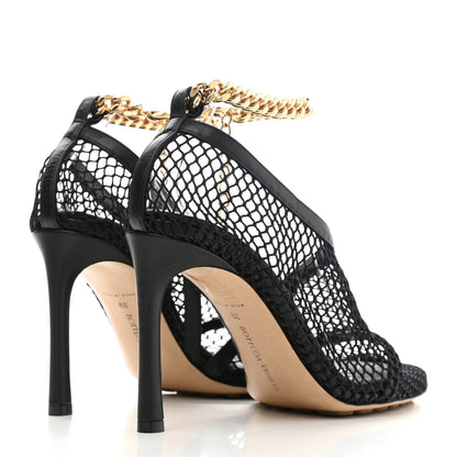 Bottega Veneta Mesh Nappa Chunky Chain Sandals 39 Black 4 of 8