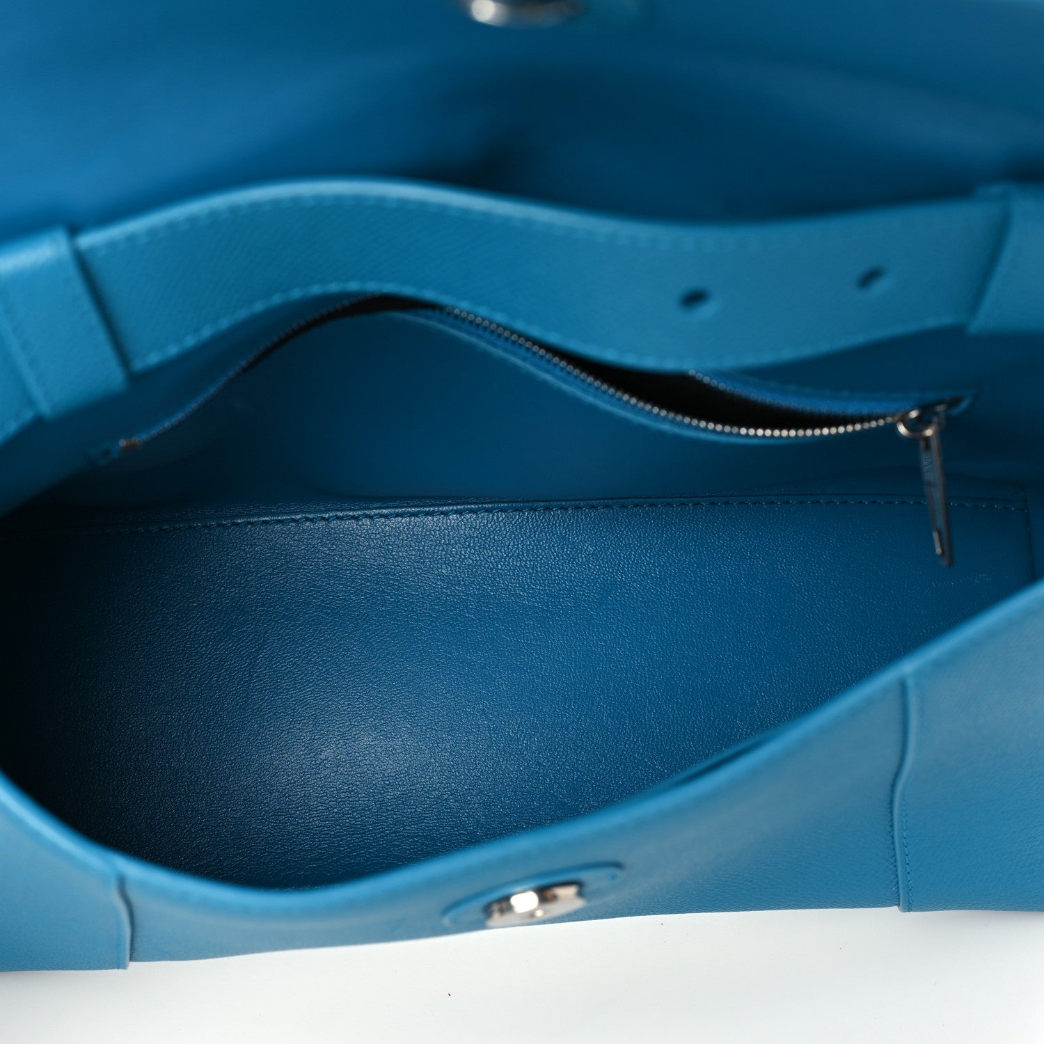 Balenciaga Grained Calfskin Small Downtown Shoulder Bag Turquoise 4 of 8