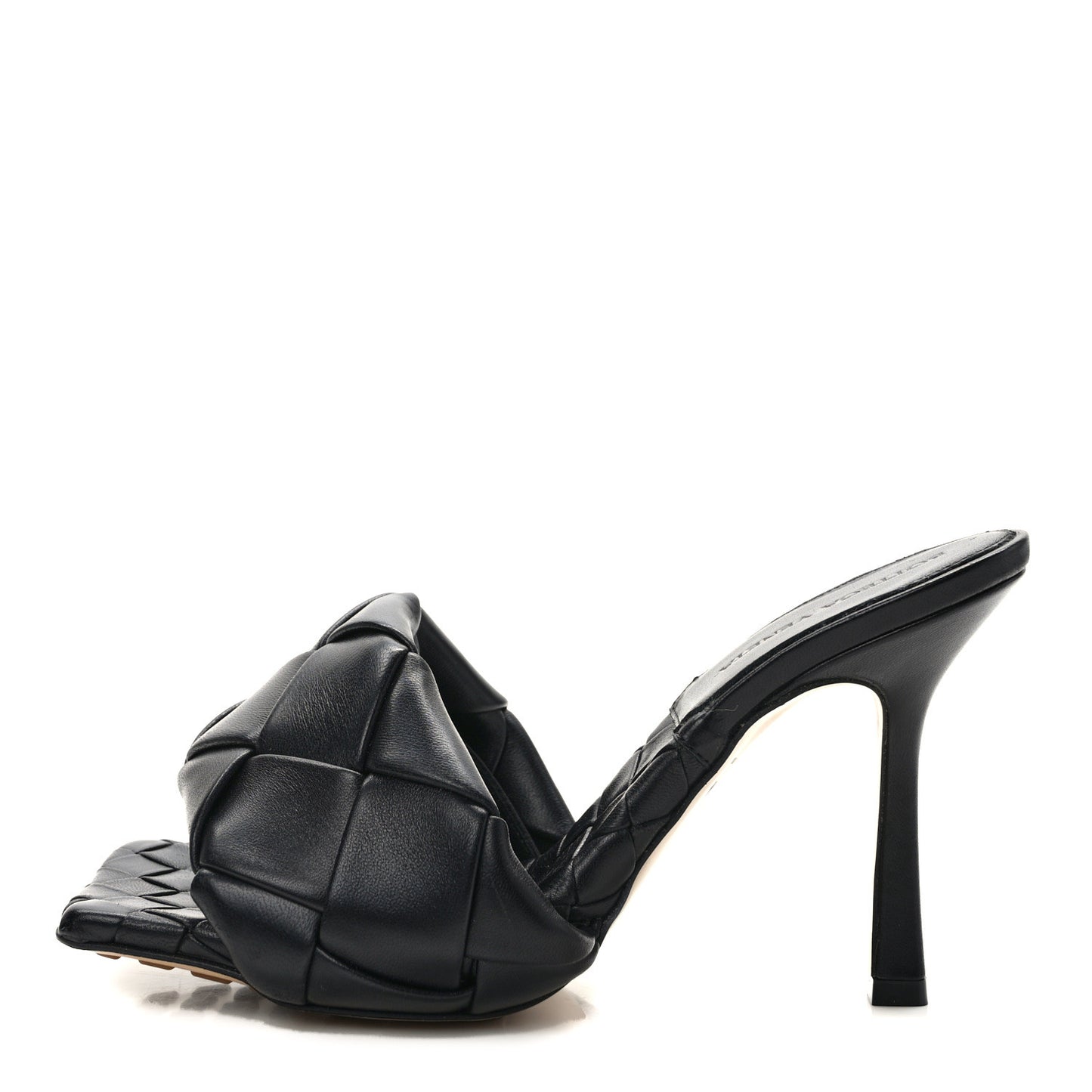 Nappa Maxi Intrecciato Lido Mule Sandals 37.5 Black
