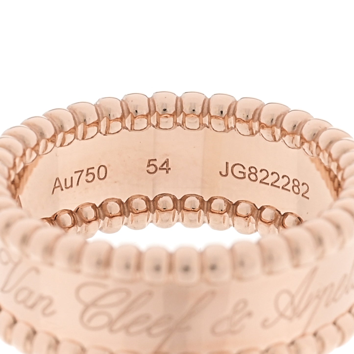 18K Rose Gold Perlee Signature Ring 54 6.75