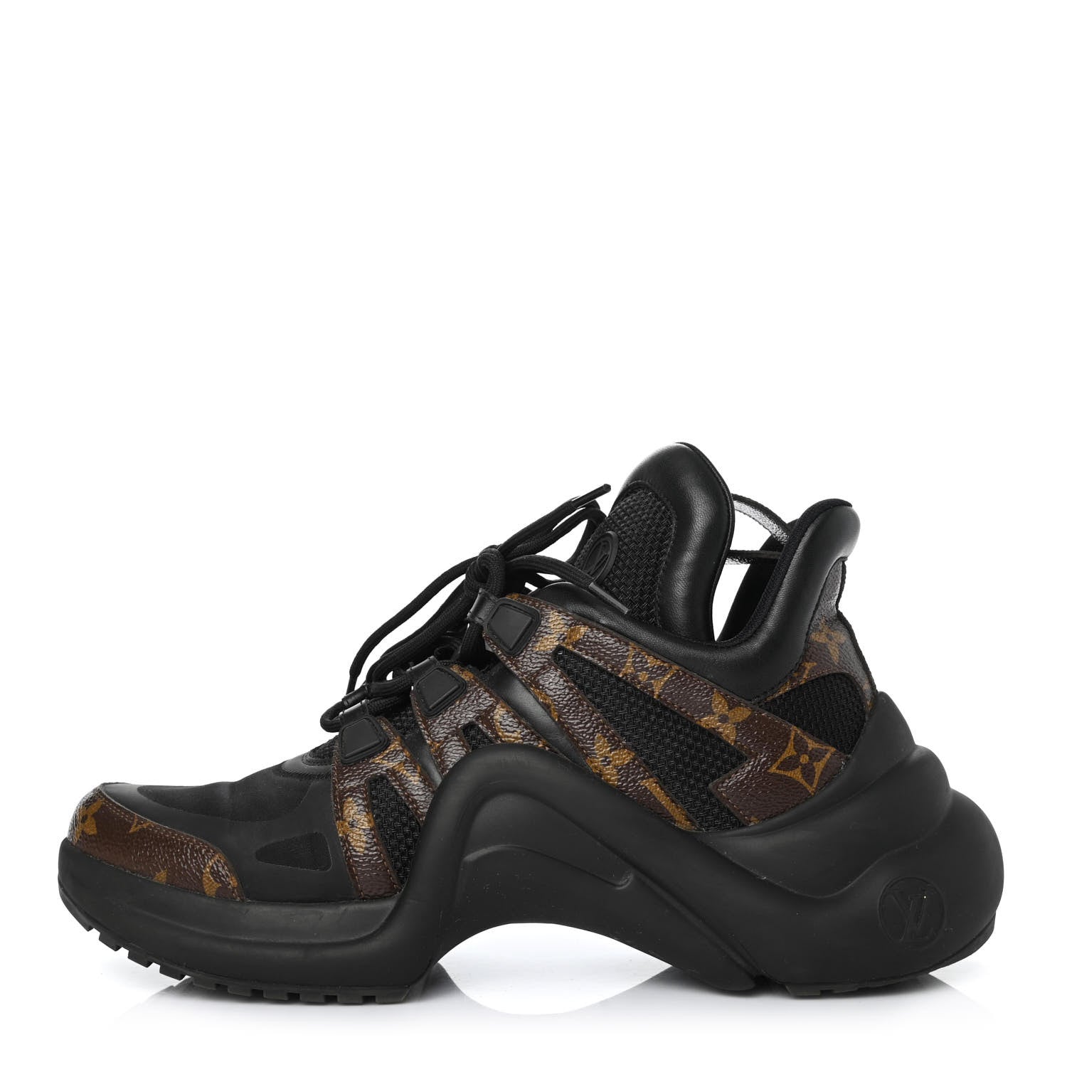 Louis Vuitton Calfskin Patent Monogram LV Archlight Sneakers 41 Black 1 of 4
