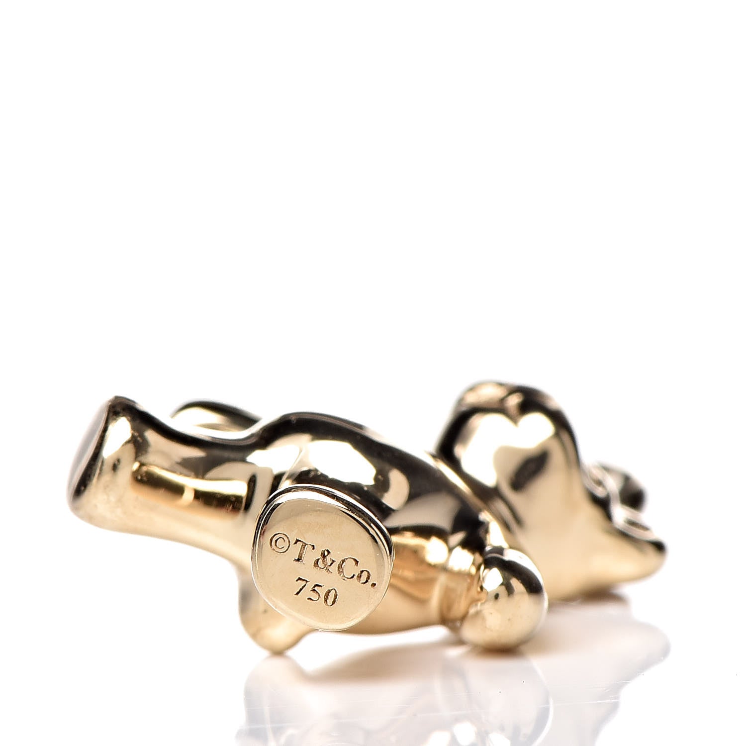 Tiffany 18K Yellow Gold Teddy Bear Charm 3 of 3