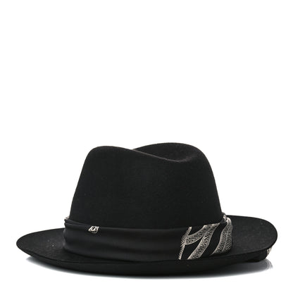 Hermes Feutre Silk Zouaves et Dragons Finesse Dahlia Hat Black 4 of 9