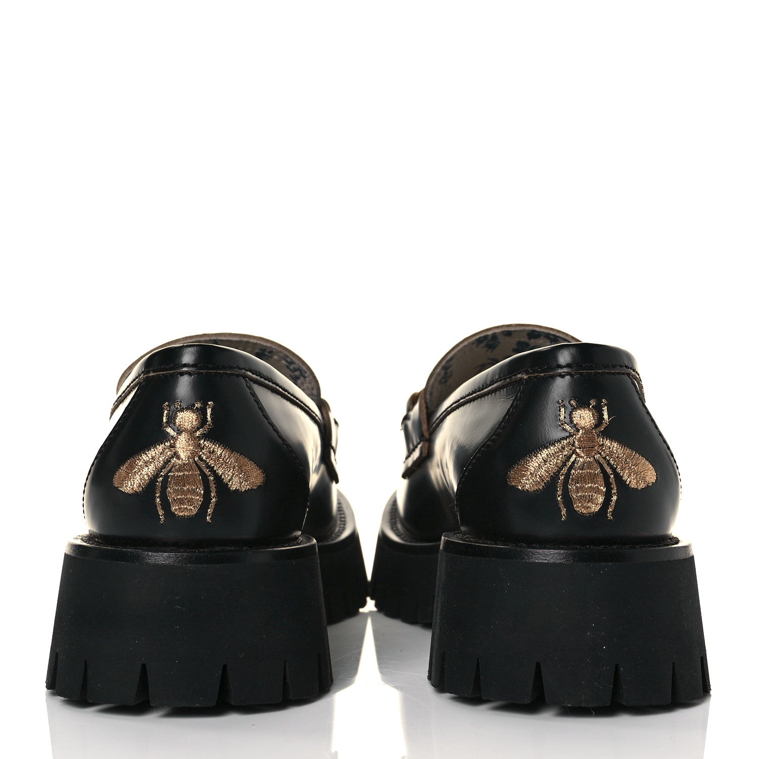 Gucci Cordovan Lux Womens Harald Horsebit 25mm Platform Loafers 37.5 Black 5 of 10
