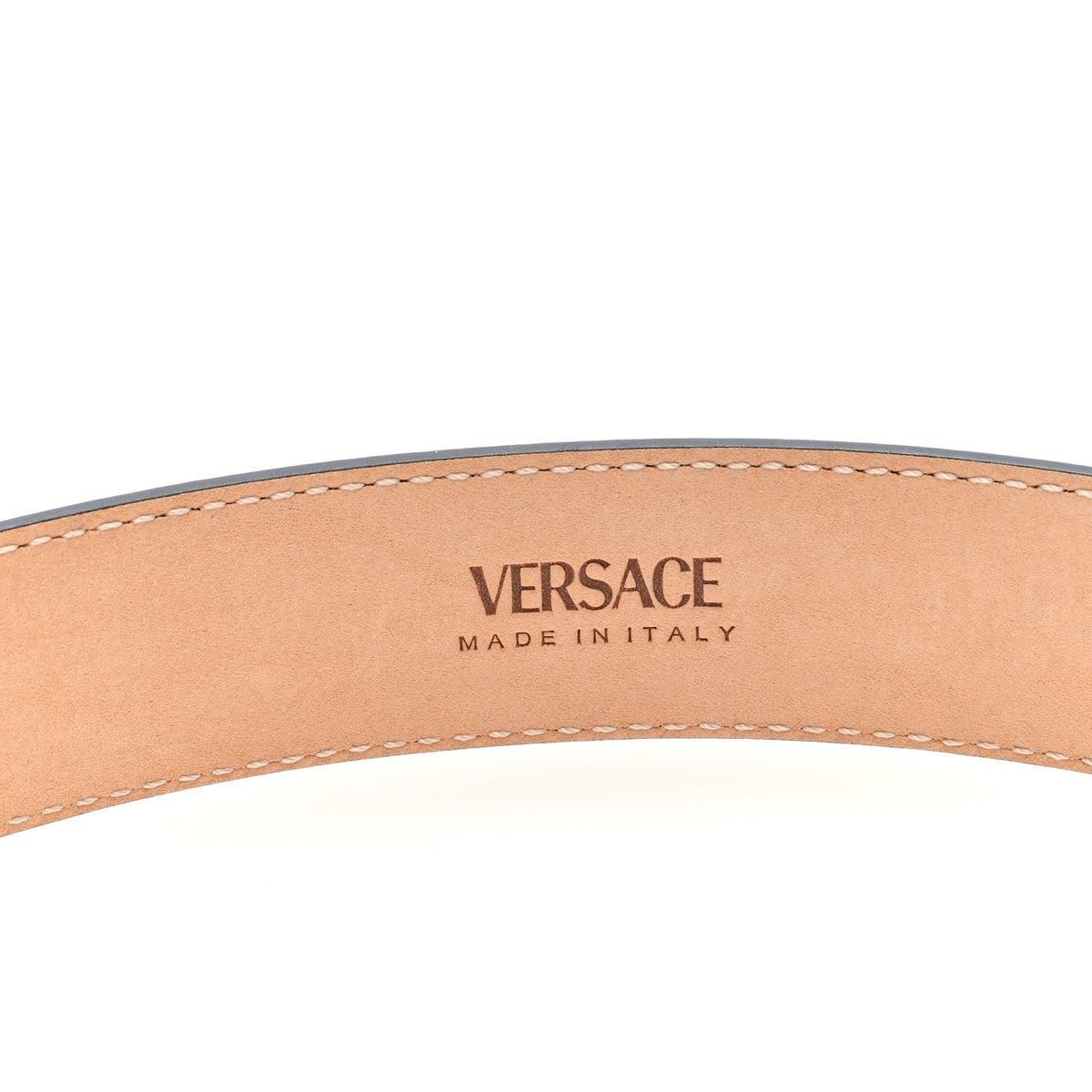 Calfskin Medusa Heritage Charm Belt  75 30 Black