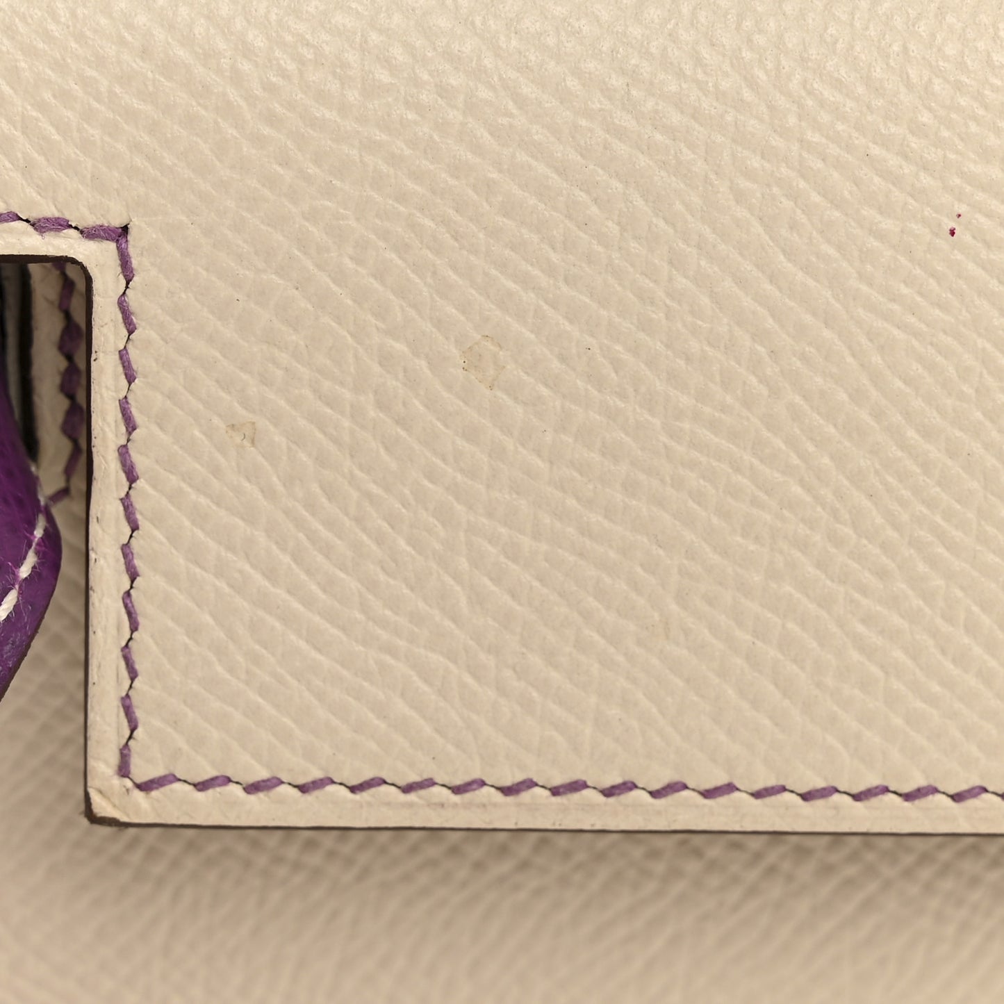 Epsom Bi-Color Horseshoe Kelly Sellier 25 Craie Anemone