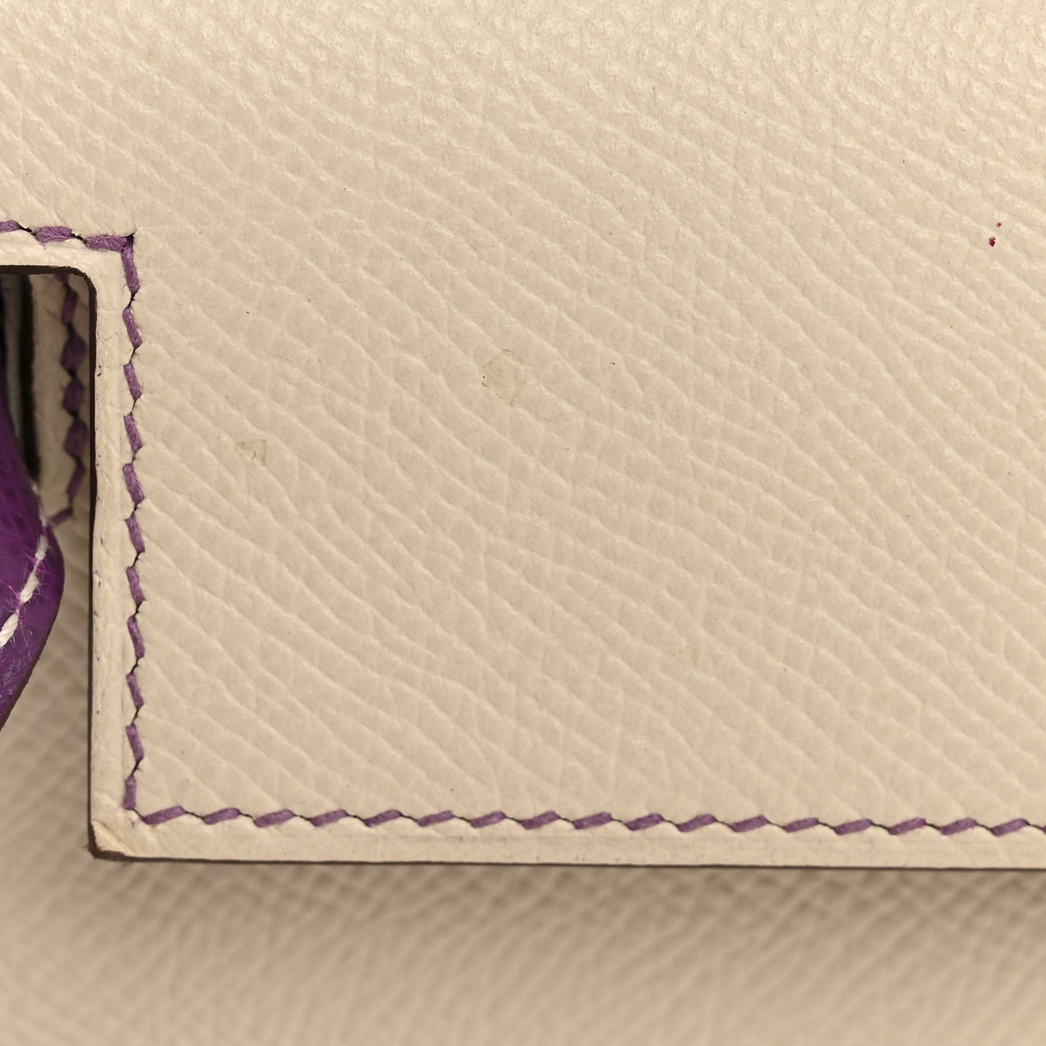 Hermes Epsom Bi-Color Horseshoe Kelly Sellier 25 Craie Anemone 14 of 14
