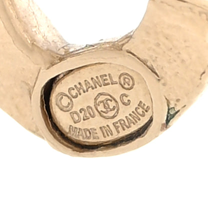 Chanel Metal No 5 Clover CC Earrings Gold 4 of 5